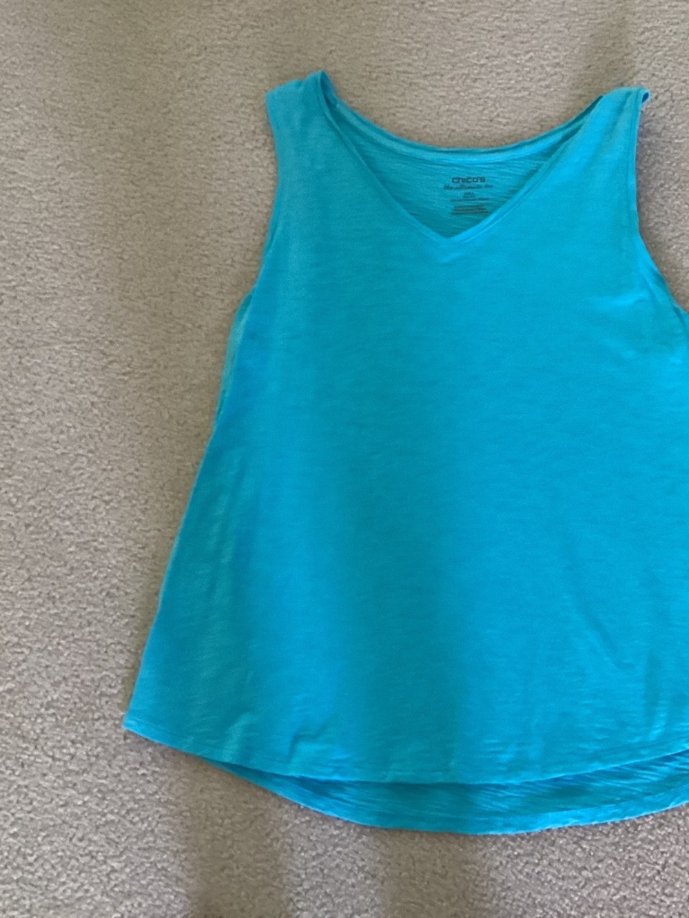 Chicos turqoise sleeveless top 3